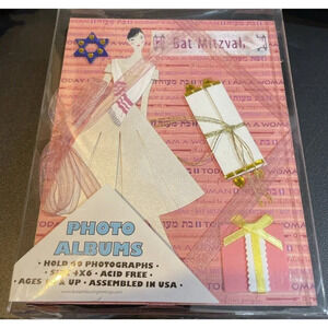 Bat Mitzvah Photo Album Mazal  Tov Jewish Torah Star‎ Of David USA NEW Gift Pink